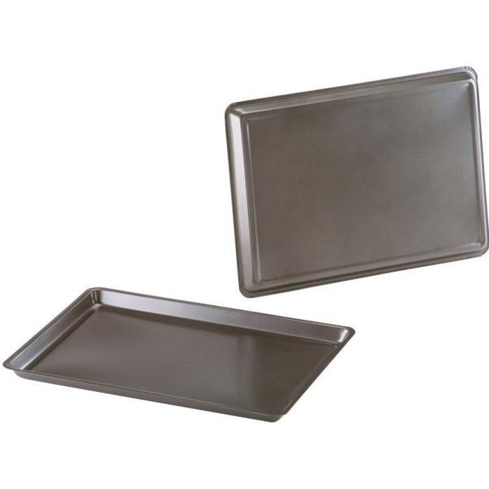 Plaque à biscuit roulé antiadhésive moka - ibili - 41x28x2 cm