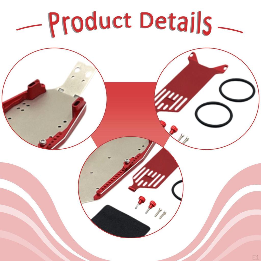 Шасси радиоуправляемой машины Алюминиевое для 244016 Фрезерованная на станке с ЧПУ Нижняя плата Масштаб 1/24 Прецизионные аксессуары