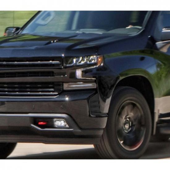 Black Front Bumper Fog Light Lamp Cover Trim For Chevy Silverado 1500 -