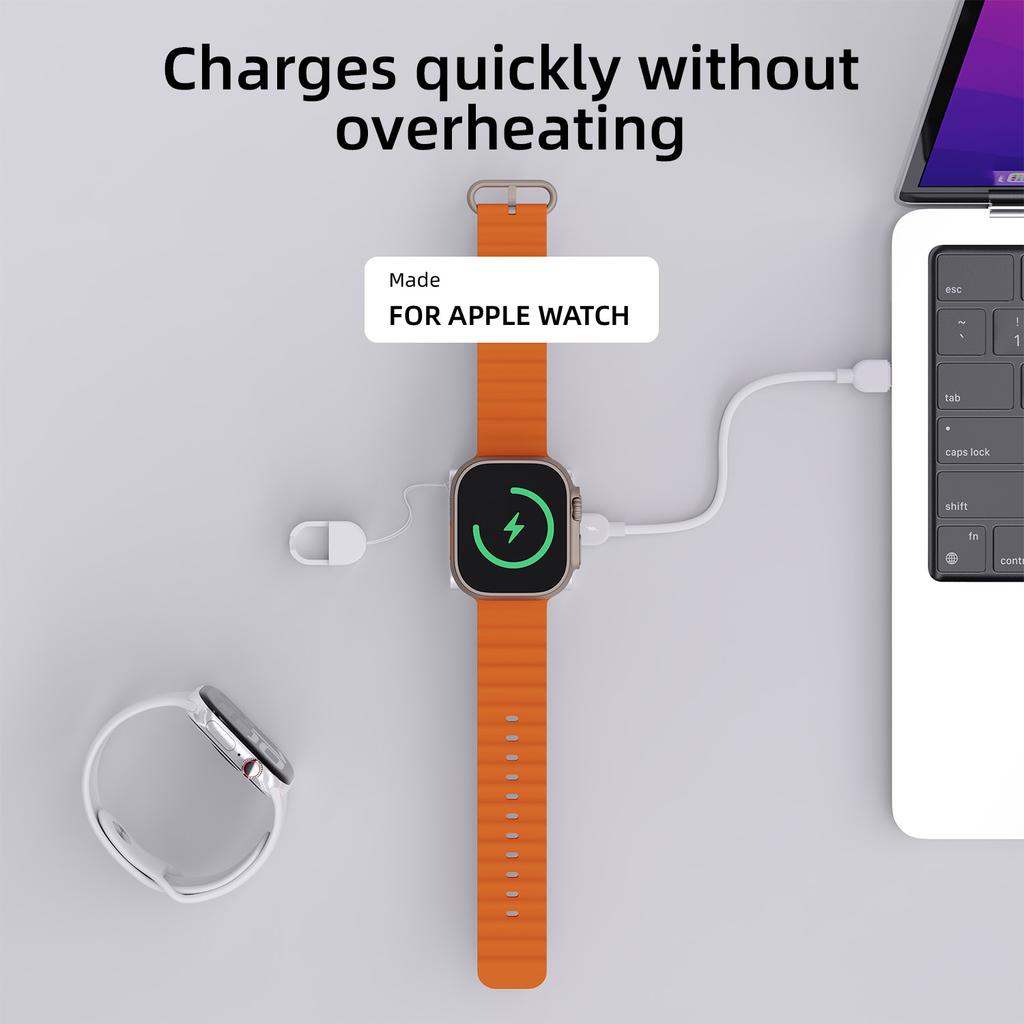 Беспроводное зарядное устройство Bonola с магнитом для Apple Watch 11/Ultra/10/9/8/7/6, док-станция для быстрой зарядки, кабель Type C для iWatch 5/4/3