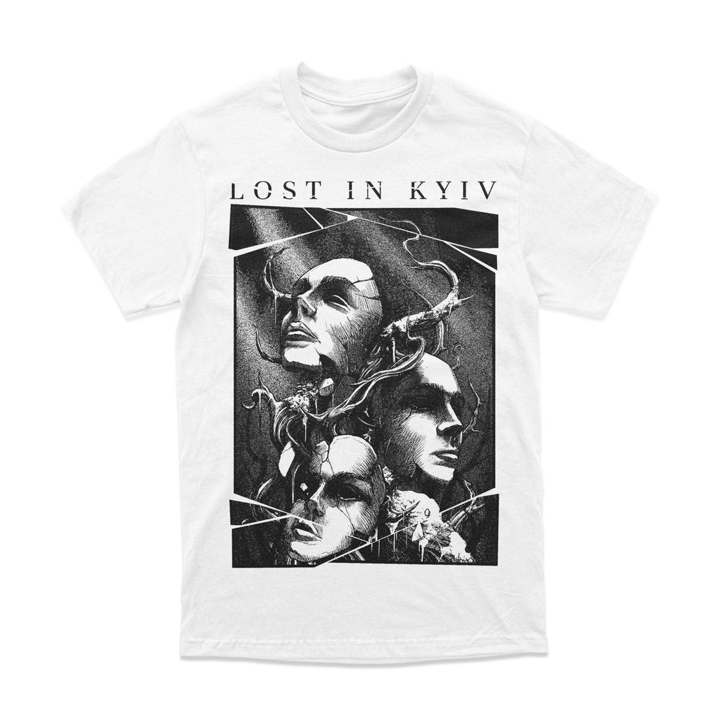 Lost in Kyiv Mask Band TShirt Cotton Graphic Tee Unisex Women Summer Streetwear Top
