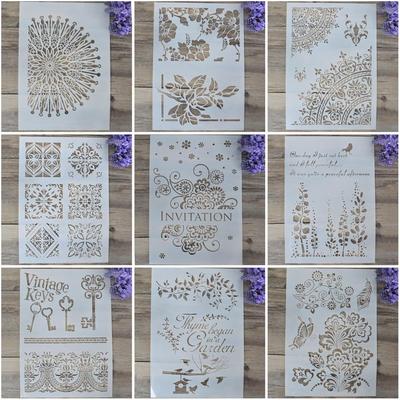 Декоративный трафарет мандалы размера А4, трафареты для рисования для поделок, скрабукинг, роспись по дереву, холсту, полу, стенам и плитке