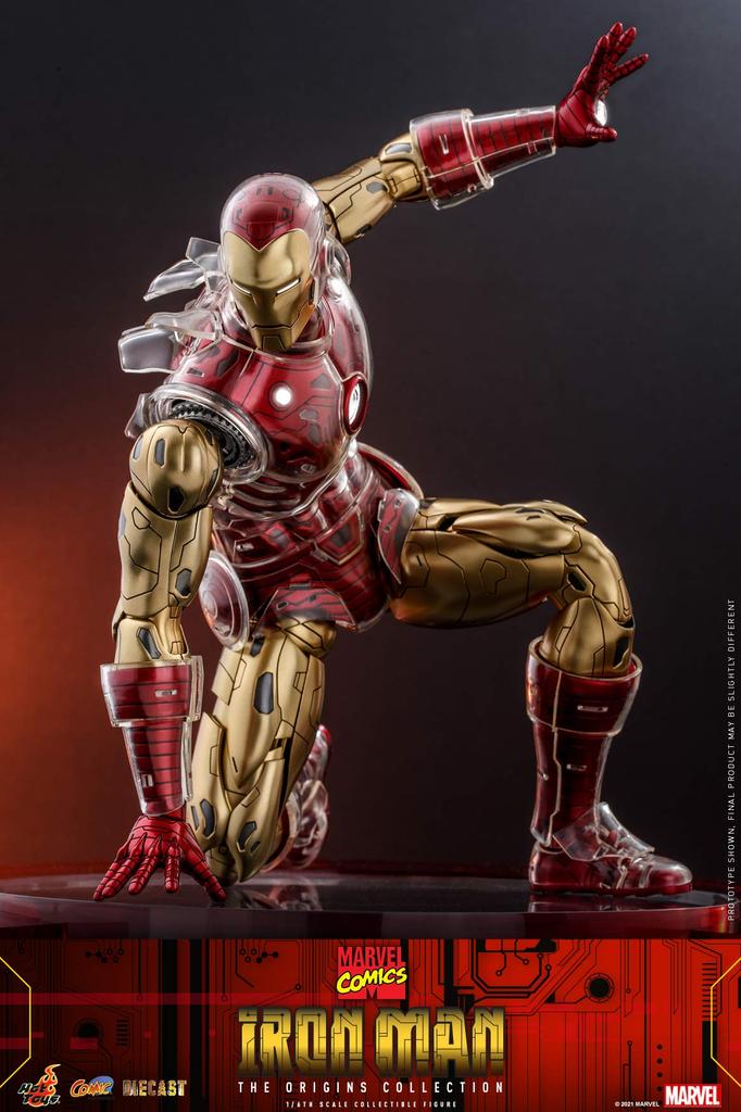 Comic Masterpiece DIECAST Origins Collection Marvel Comics Iron Man Scale Figure Red 1/6