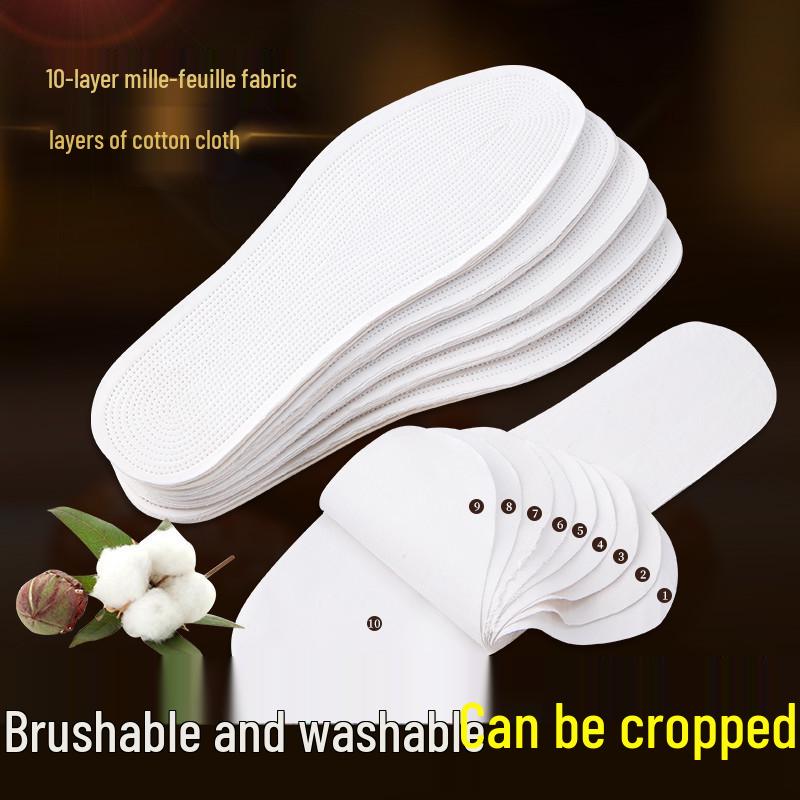 Унисекс Хлопковые Стельки с Влагопоглощающим Эффектом - Устойчивые к Запаху, Настраиваемые, Многослойная Конструкция