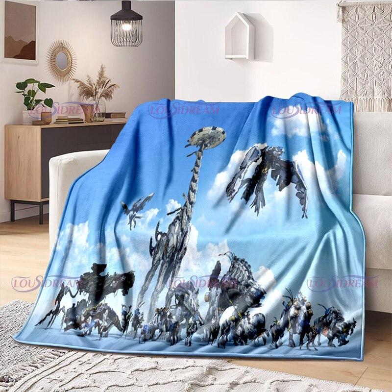 Одеяло для любителей геймеров Horizon Zero Dawn, игровое одеяло, флисовое одеяло, одеяло для взрослых и детей, покрывало для геймера, подарки
