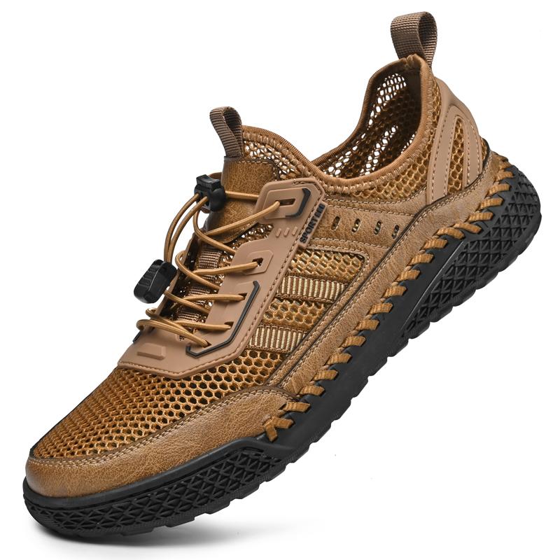 Fashion Italian Brand Men's Outdoor Mesh Casual Shoes High-quality Handmade Soles Men's Hiking Camping Shoes Versatile Summer Sandals