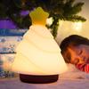 Christmas Tree Silicone Night Light Creative Gift LED Light USB Charging Cold and Warm Infinite Dimming Pat Sleeping Light