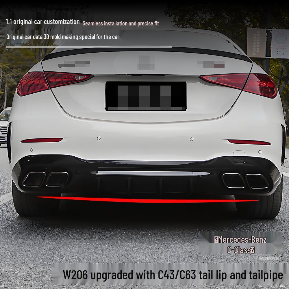 Совместимо с Mercedes-Benz C-Class W206 (2021+). Улучшение до боковых юбок и насадок выхлопной системы C43/C63. Гарантия высокого качества.
