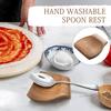 Кухонная деревянная подставка для ложки, пищевой деревянный держатель для посуды, поднос для кулинарной лопатки, легко чистящийся кухонный инструмент
