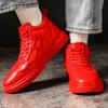 Модные оригинальные мужские красные кроссовки Trendys, дышащая кожаная обувь, повседневные мужские кроссовки для активного отдыха, высокие спортивные кроссовки для мужчин Zapatillas Hombre