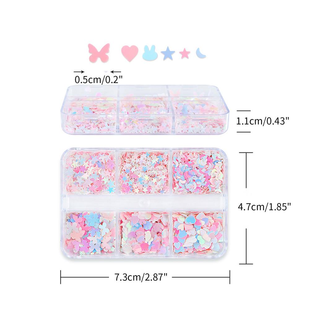 Бабочка DIY очаровательные блестящие хлопья маникюрные украшения блестящие блестки сверкающие блестки смесь ногтей блестящая смесь для девочек