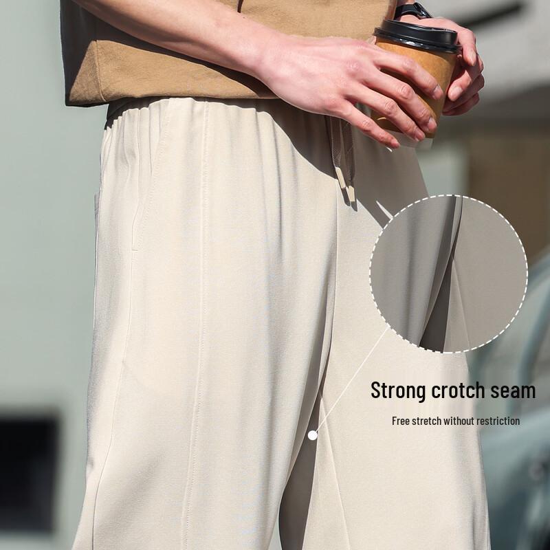ROMON Unisex Lightweight Curved-Leg Casual Pants 808