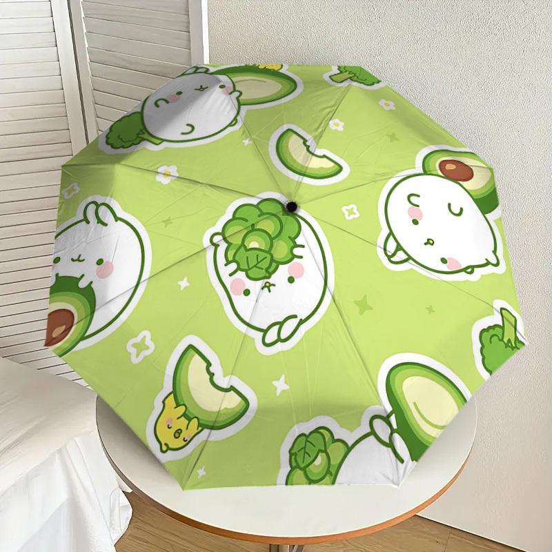 1PC Avocado Rabbit Umbrella-8-Rib Reinforced, Automatic Open, Lightweight & Durable, Cute Fashion Accessory for Outdoor-Y0375