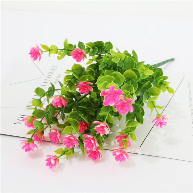 6 Bundles Artificial Flowers UV Resistant Fake Plants Faux Plastic for Indoor Outdoor Hanging Plants Garden Porch Window Box Home Wedding Decor