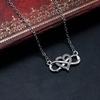 Ожерелье с подвеской в виде сердца и бесконечности, инкрустированное стразами для женщин, ювелирные изделия в форме сердца, подарки на годовщину дня рождения для всех женщин и девочек