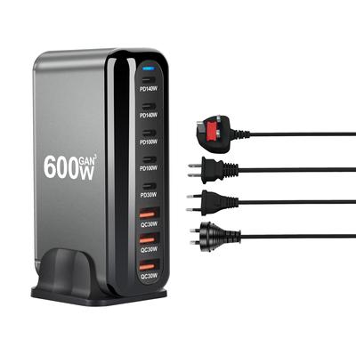 600 Вт GaN зарядное устройство USB C Fast Desktop 8-портовый USB Type C PD 3.1 быстрая зарядка USB 3.0 Type C быстрое зарядное устройство для iPhone16 15 Samsung