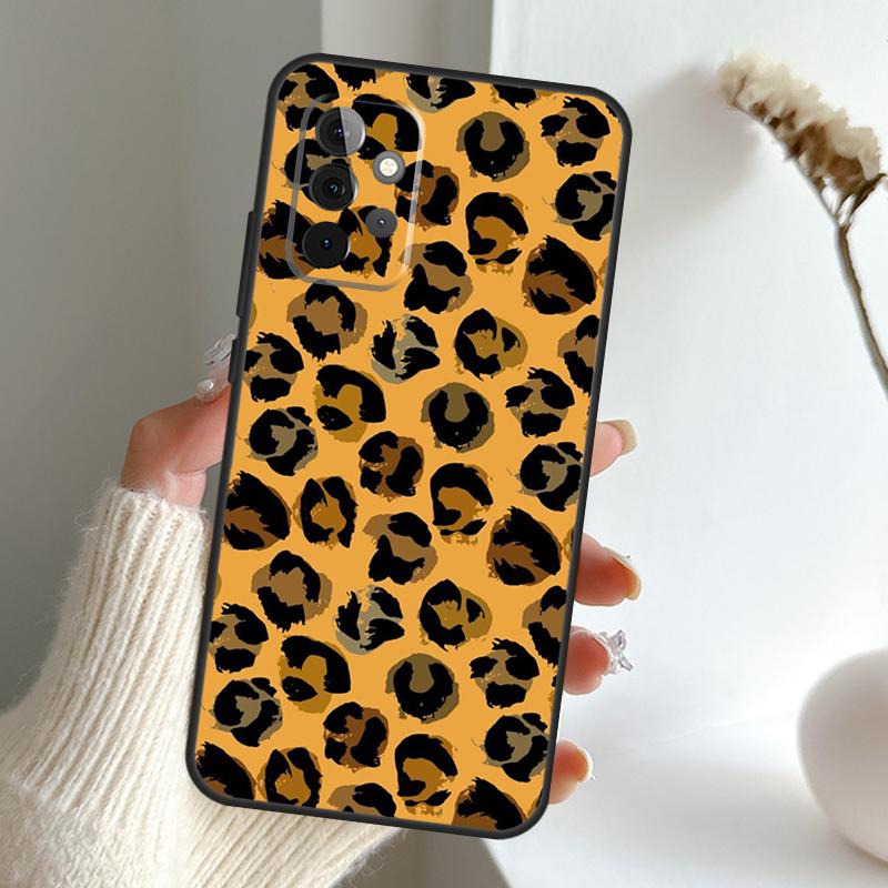 Роскошный чехол с леопардовым принтом для Samsung Galaxy A16 A26 A36 A56 A55 A35 A15 A54 A34 A14 A52 A32 A12 A13 A33 A53 A17