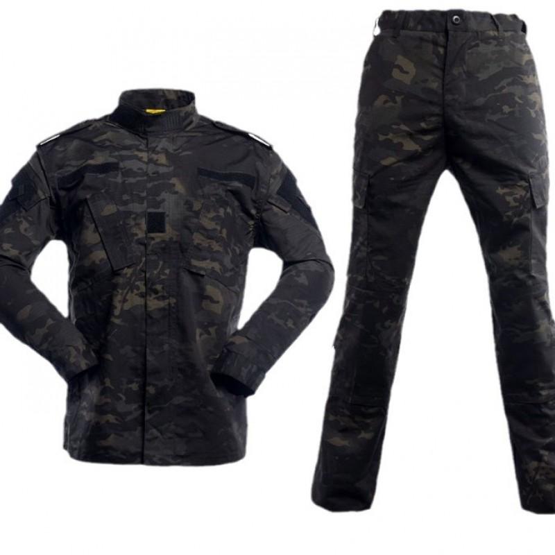 Camouflage Cycling Jersey Set Men Women Outdoor Training Tactical Sport Suit