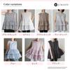 Tiered Frilled Round Checkered [J. Scott] Blouse, Women's, Sleeveless, Tunic, Neck, Feminine, JS152-CH-L