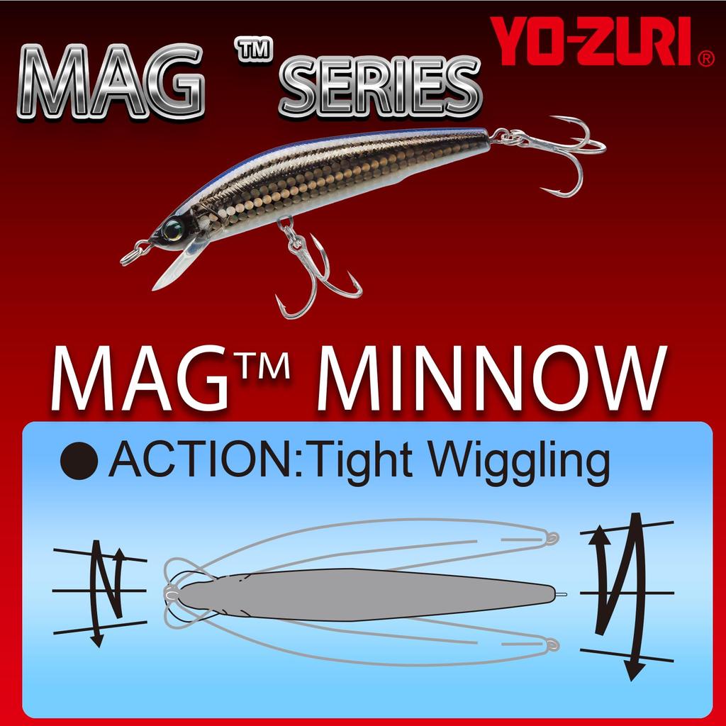 Saltwater Lure Mag Minnow Floating 125mm Horse Mackerel Center of Gravity Shift YO-ZURI Color