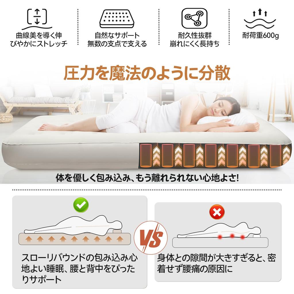 Ограниченная толщина воздушного матраса с электрическим насосом 90 секунд Автоматическая электрическая кемпинговая воздушная кровать Воздушный коврик Складная электрическая кровать Воздушный матрас Одинарная съемная загрузка