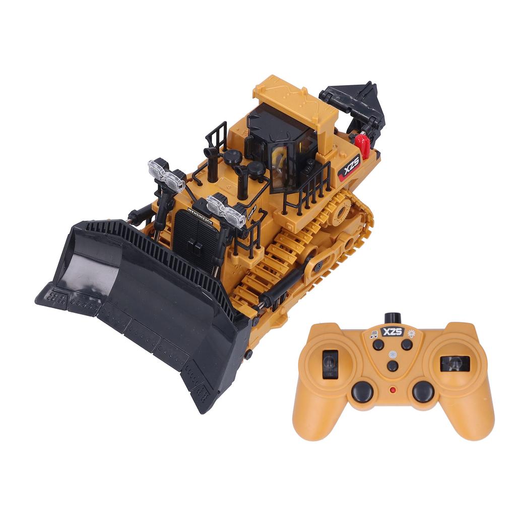 1:24 Remote Control Dozer 9 Channels Multi Function Earthmover for Children"s Toy Gifts