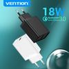 Vention 18W USB Charger USB QC 3.0 USB Quick Phone Charger for Xiaomi Samsung S9 Huawei Fast Wall Charger EU US Adapter