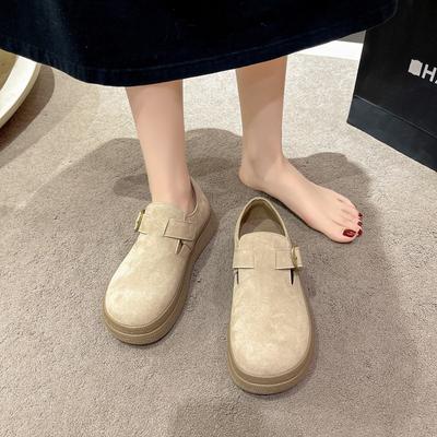 Женские весенние новые туфли-лодочки на платформе, женские туфли с закрытым носком