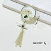 Ретро-дизайн Meilan Bamboo Chrysanthema Элегантная жемчужная брошь Niche Antique Fringed Brooch Pearl Accessories