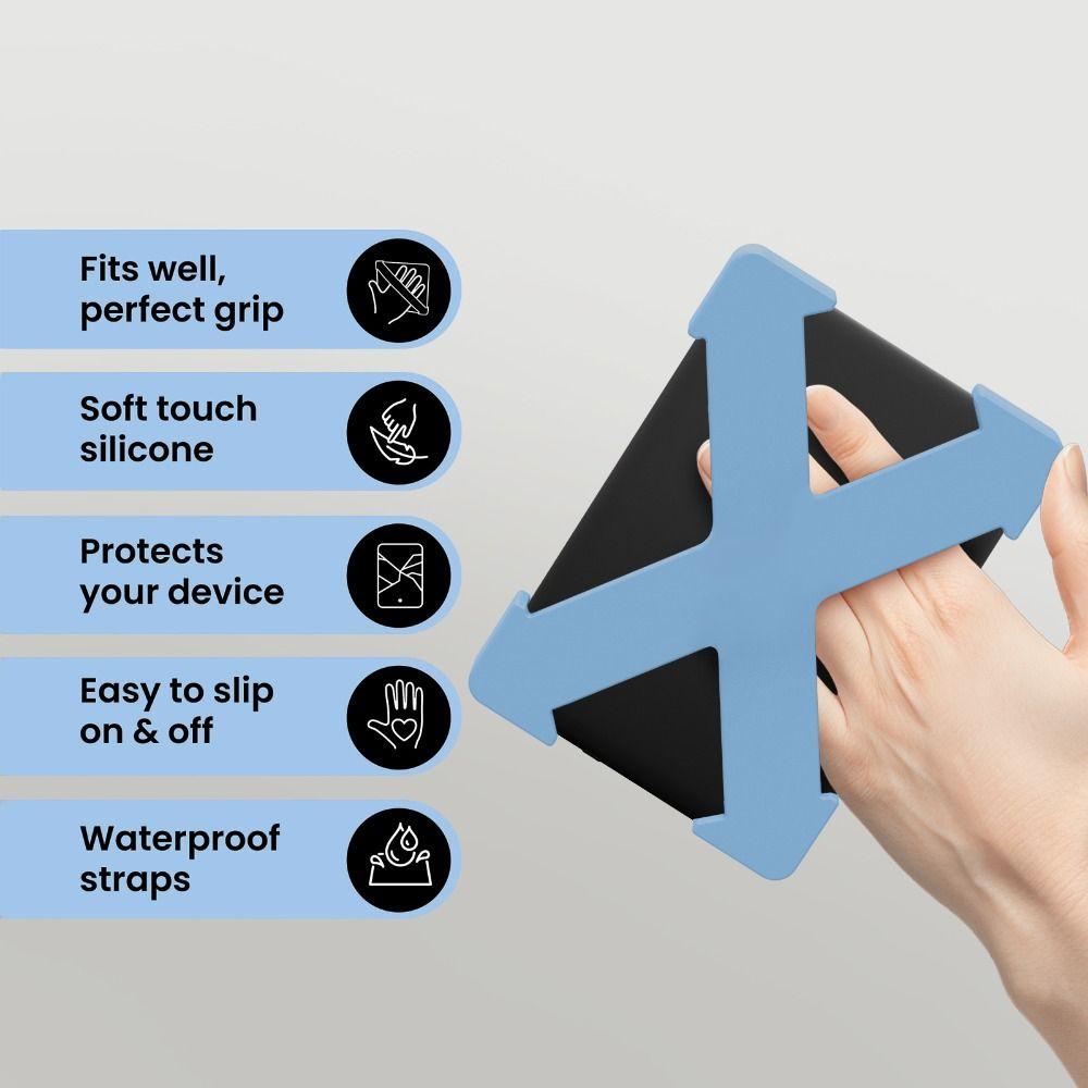 Держатель с ручкой из искусственной кожи для Kindle Paperwhite/Kobo/Voyaga/Pocketbook/Tolino для использования в руках