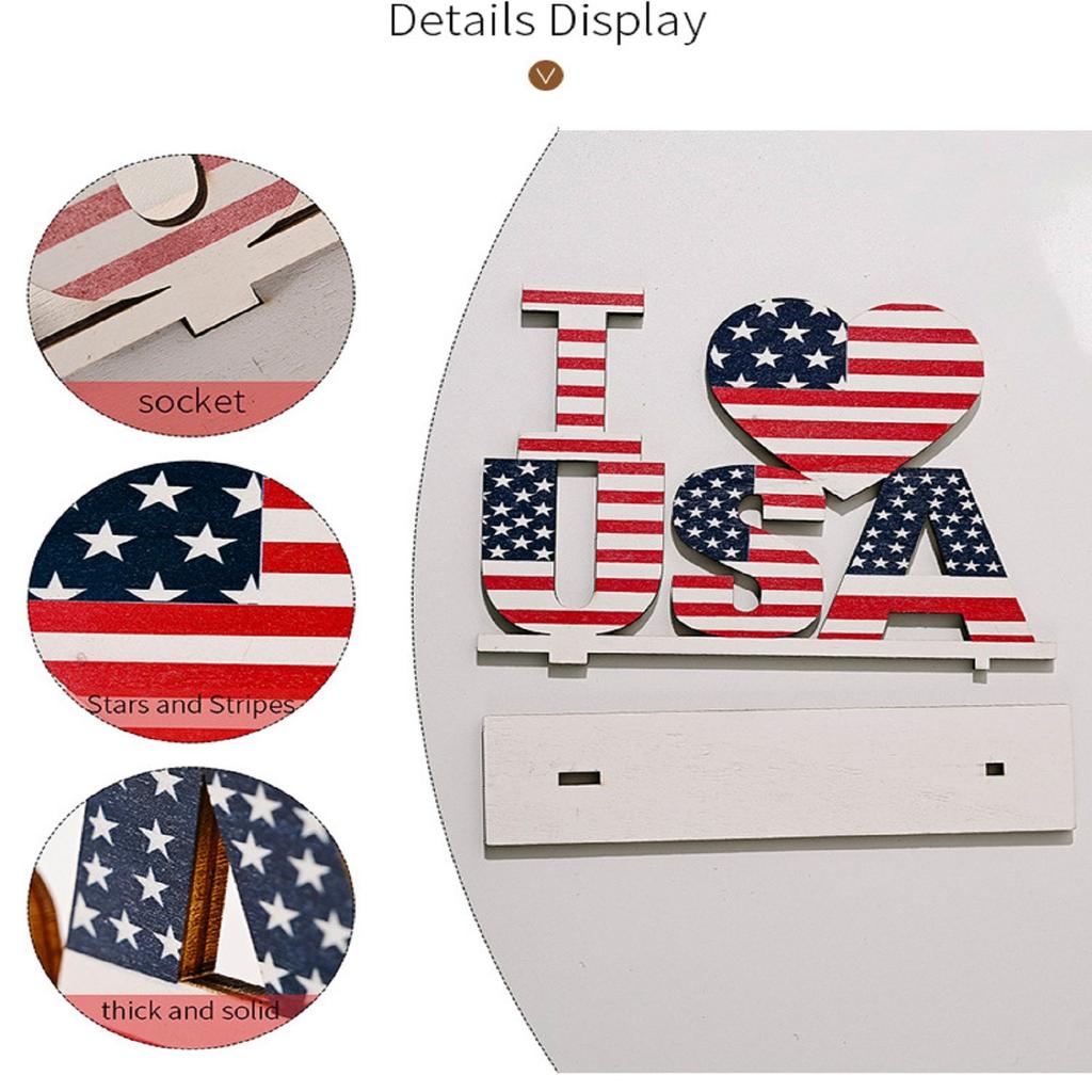 Wooden Letter Decorations For Independence Day And Nationals Day In The United States, Desktop Creative Printed Decorations