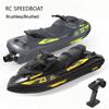RC Speedboat 2.4G Jet Spray RC Boat Remote Control Ship Waterproof Self-Righting LED Lights RTR High-Speed Models Toys
