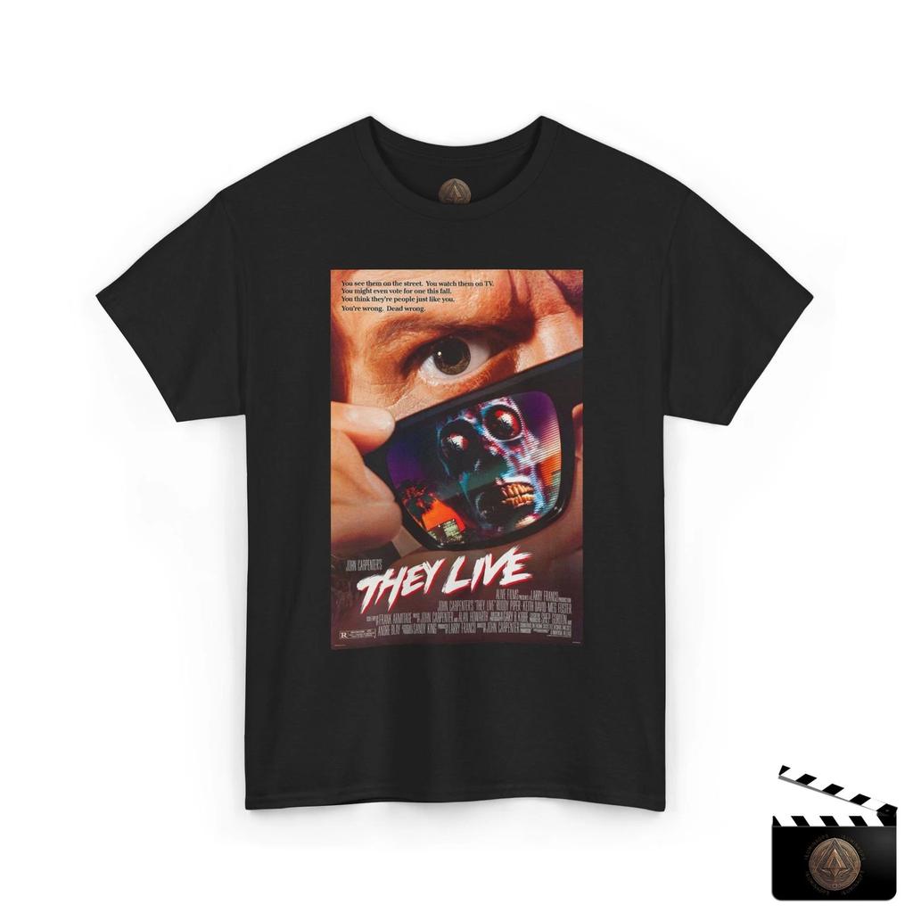 They Live Movie Poster Retro T shirt For Men & Women