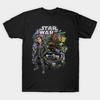 Мужская черная футболка с принтом Дизайн Starwars Печать на трансферной бумаге без вырезания Хлопковая футболка