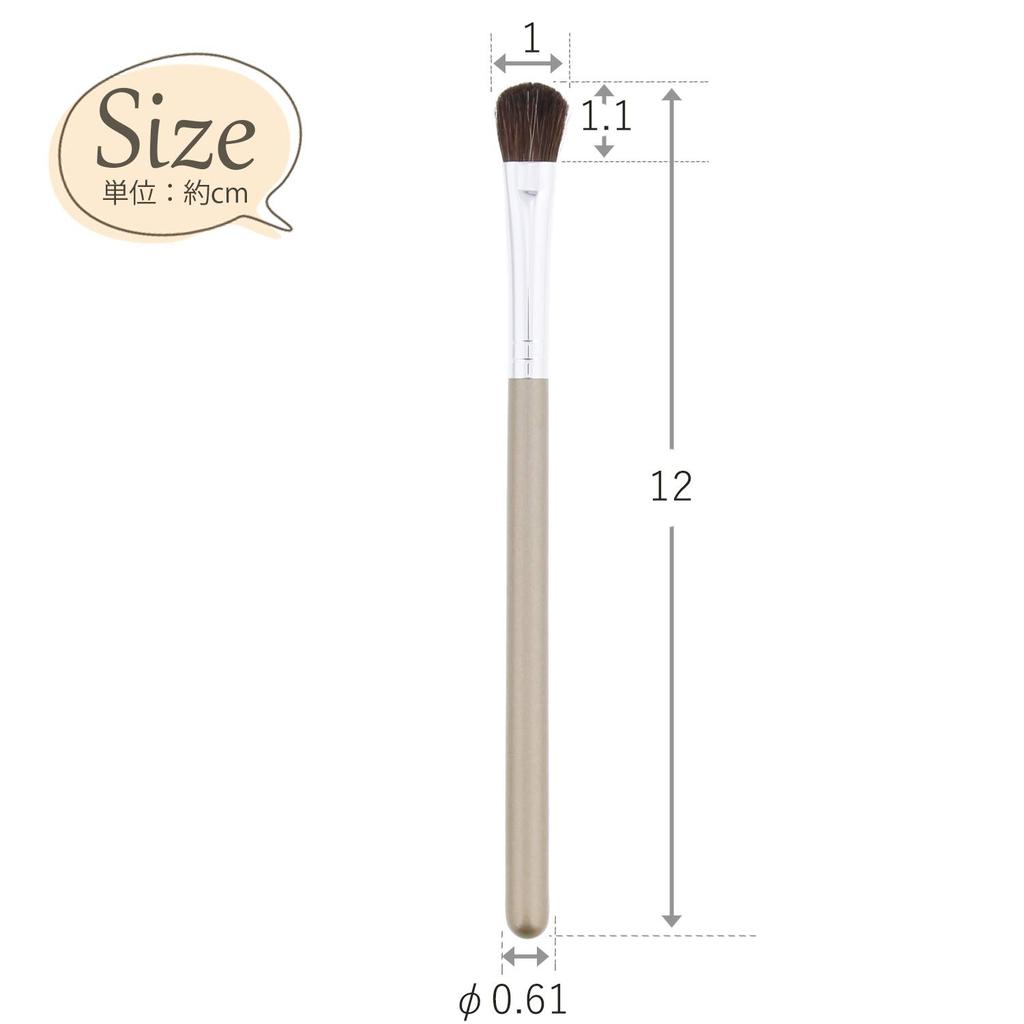 Кисть для теней Shishida Seishindo Натуральный ворс Сделано в Японии Золотая кисть для макияжа x 1 100% YM-904 0,61×12см (Приблизительная длина волос. 1.1cm)