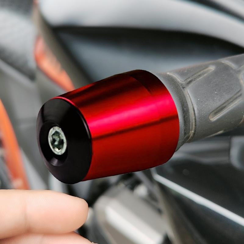 Bike Grip Caps Handlebar End Plugs Corrosion Resistant Aluminum Alloy Protective Covers For Motorcycle Enhancement 2pcs