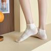 5Pairs Stripe Heart Short Socks Ruffle Tube Socks Women Cute Sweet Ankle Socks  Girl