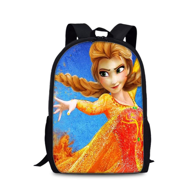 Frozen Childrens Cartoon Backpack With Lightweight Nylon Material For School And Daily Use