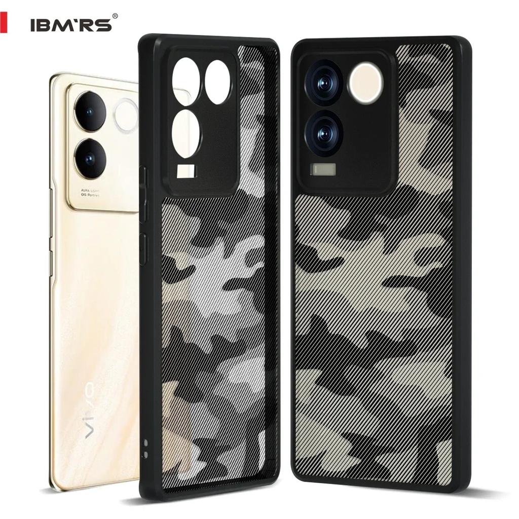 (В комплекте ремешок на запястье)Чехол IBMRS для Vivo iQOO Z7 Pro, противоударный чехол для телефона, устойчивый к желтению, прозрачная задняя панель с защитой от царапин (Прозрачный камуфляж )