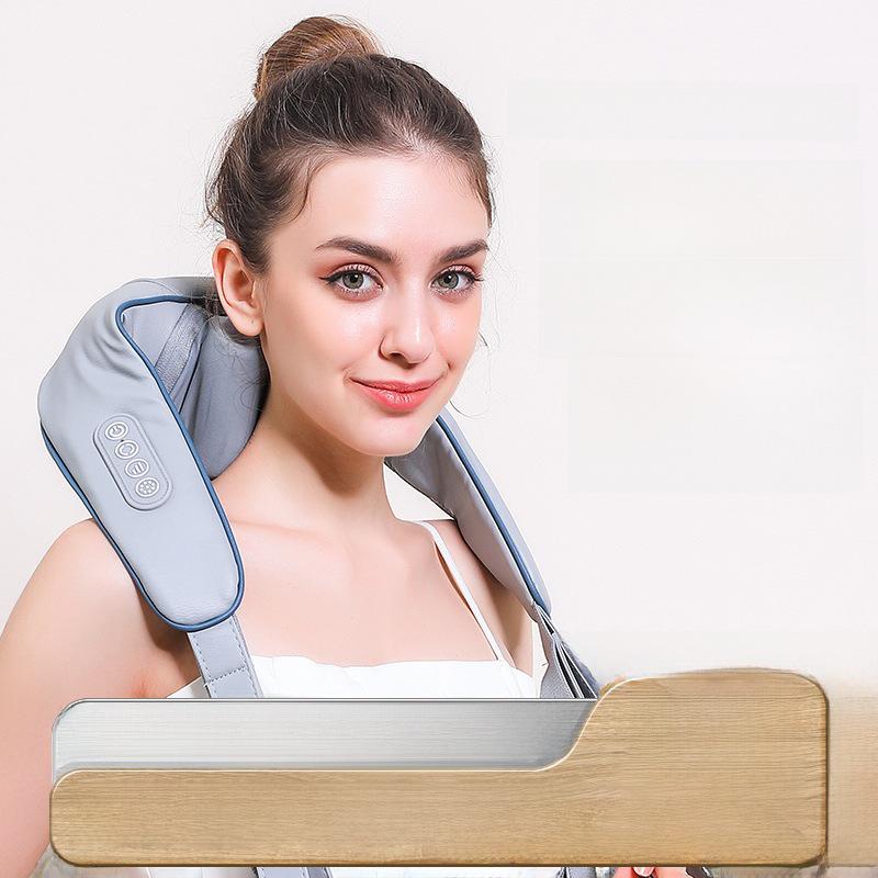 Перезаряжаемый портативный массажер для трапециевидных мышц и шейного отдела позвоночника для надавливания и разминания