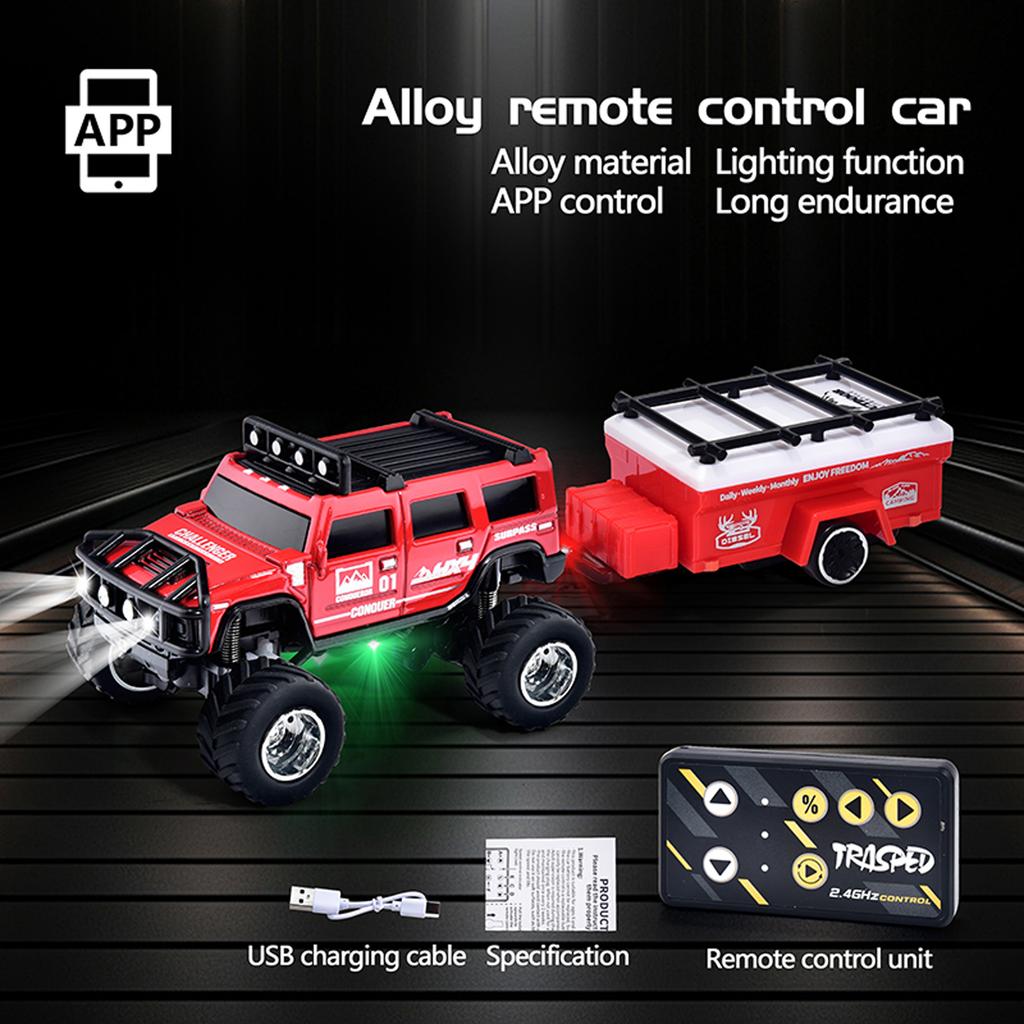 Road Remote Control Car With Adjustable Speed, Lights And Absorbers, Can Be Connected To Mobile Phone Control