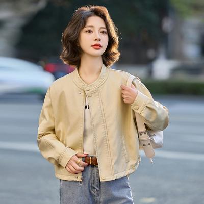 Европейский дизайн, черная куртка из протеиновой кожи, женская, весна и осень, новая, с рукавами летучая мышь, короткая куртка из ПУ, для маленького роста