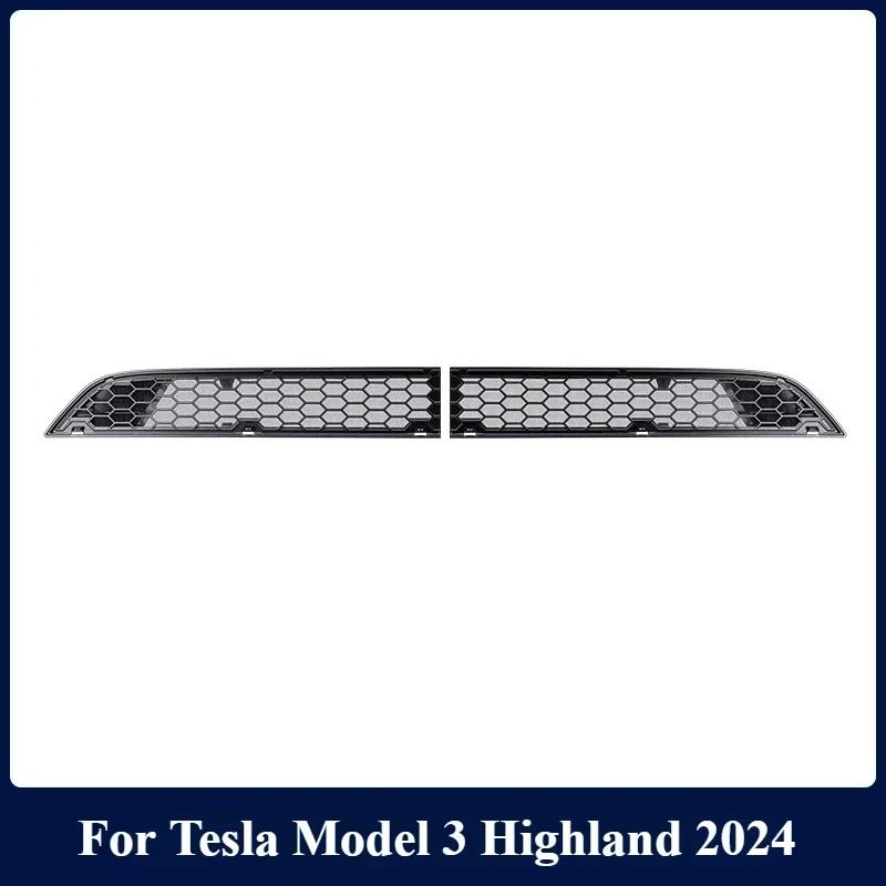Передняя решетка Защитная решетка Вставки Сетка для Tesla Model Y Model3 Highland 2024 Аксессуары Крышка воздухозаборника Бампер Сетка Фильтр