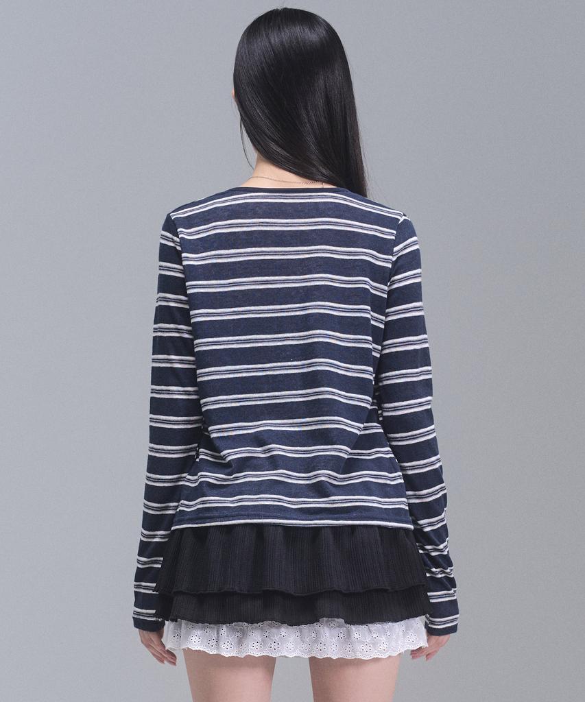 Кардиганный комплект Kelly Stripe от Zeroplanet [Темно-синий]