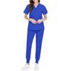 Ladies' Comfortable And Casual Solid Color Short Sleeved Pants Protective Suit Set