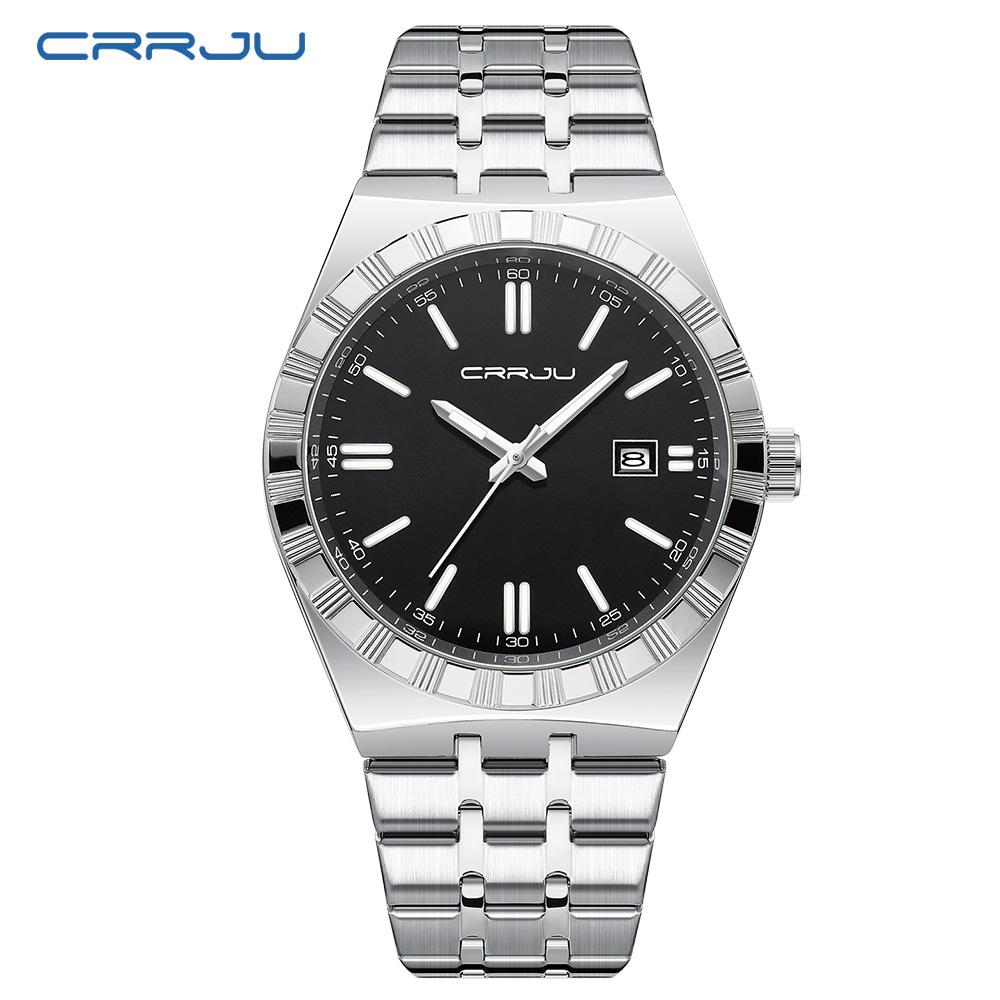 Men’s Quartz Watch Stainless Steel Strap Waterproof Date Display Automatic Style Business Wristwatch Fashion Gift