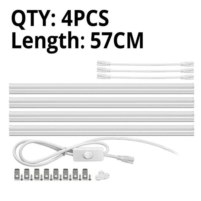 T5 Светодиодный настенный светильник с трубкой, 220 В, светодиодный светильник для бара, 6 Вт, 10 Вт, 300 мм, 600 мм, светодиодная люминесцентная лампа с выключателем питания ЕС, кухонное освещение