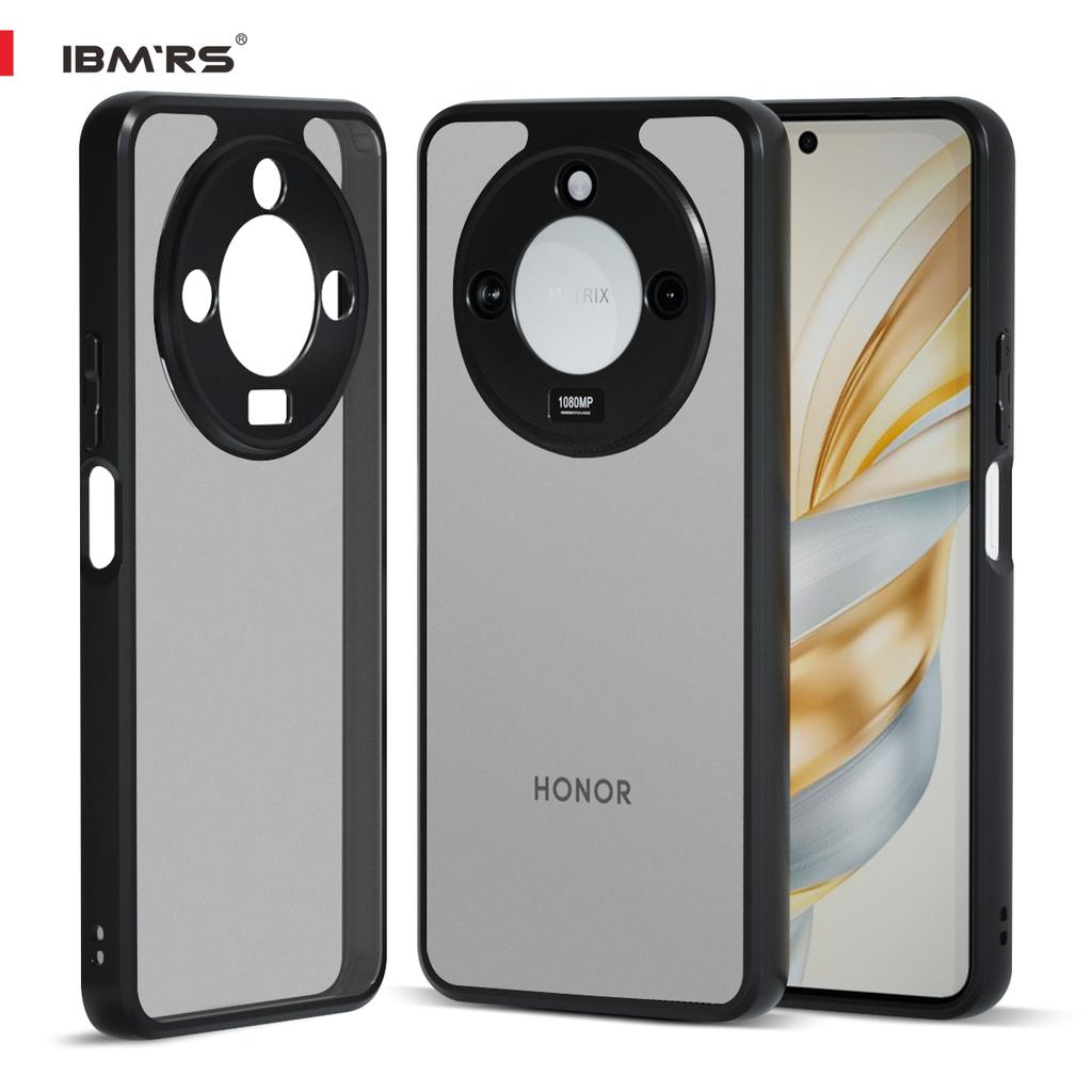 (Comes with wrist strap)IBMRS for Honor X60 Case (Military Drop Protection)Shockproof Matte Translucent Phone Case, Camo Black