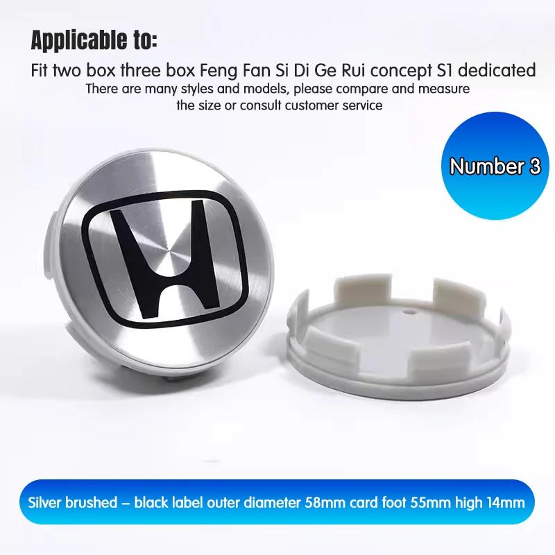 4Pcs 69mm 62mm 58mm Car Wheel Center Hub Cap Caps Emblem Logo classic style For Honda Civic Accord Fit CRV Jazz Odyssey Prelude