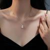 Exquisite Light Luxury Single Zirconium Imitation Pearl Necklace Girls French Ins Cold Wind Temperament Collarbone Chain